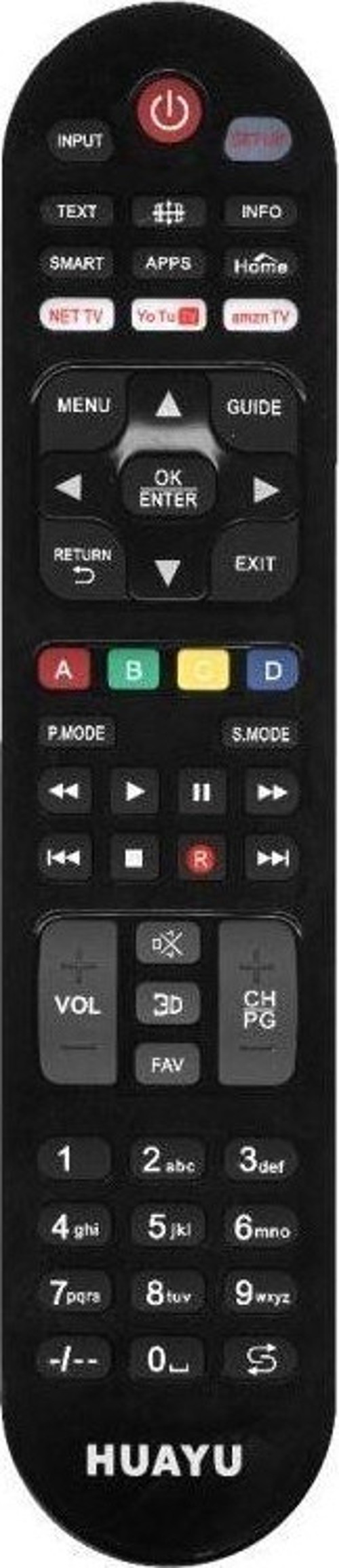 HUAYU KL URC1517 NETFLIX-YOUTUBE-AMAZON TUŞLU LCD LED TV UNIVERSAL KUMANDA