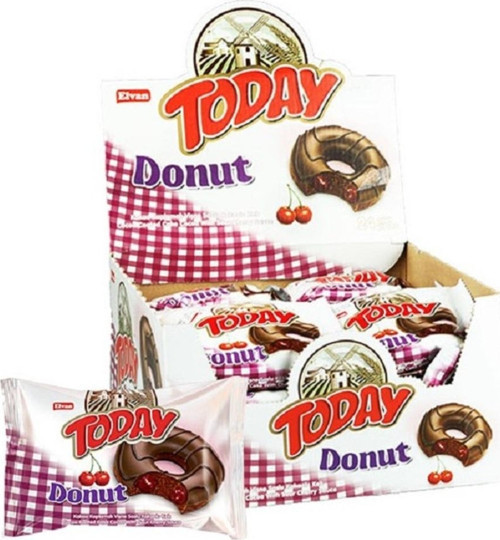 Today Donut Kek Vişneli 35gr. 24 Adet (1 Kutu)
