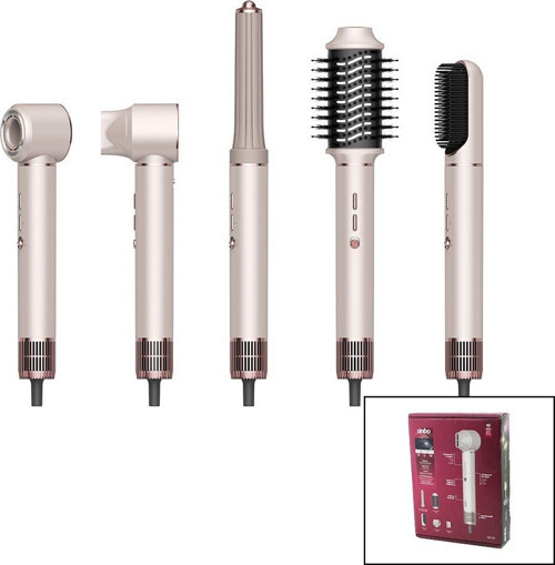 ROSE GOLD AİR BRUSH 5İN1=BUKLE-HACİMLE-DÜZLEŞTİR-2-FIRÇA SAÇ KURUTMA - ŞEKİL MAKİNESİ 1300W3-KDM.HIZ - DERECE SHD-1729 (4490)