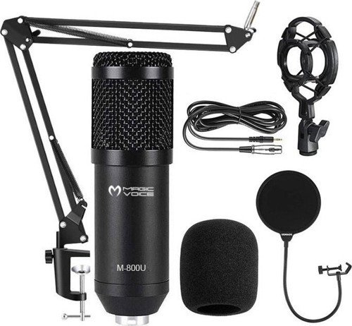 MAGICVOICE M-800U KONDENSER YAYINCI MİKROFONU(+48V PHANTOM LA ÇALIŞIR)