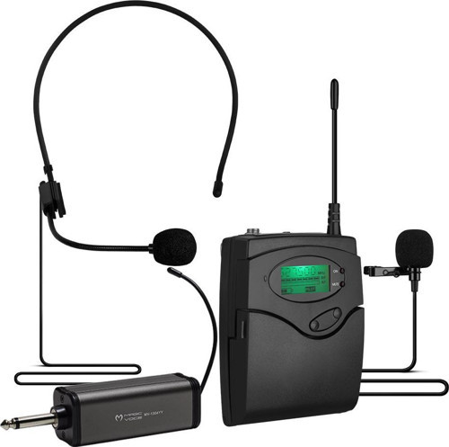 MAGICVOICE MV-1303Y UHF 1 YAKA + 1 HEADSET KABLOSUZ TELSİZ MİKROFON