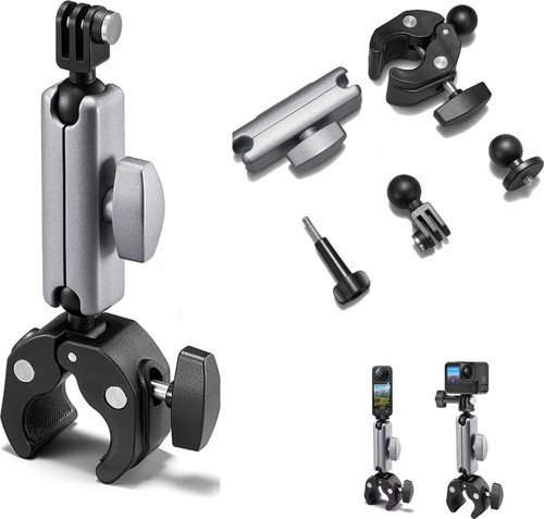 Ga96 Bisiklet ve Motosiklet için Kamera Alüminyum Gidon Tutucu Insta-360 X5 X4 X3 X2/GO 3S/GO 3/Gopro Hero 13 12 11 10 9 8/DJI Osmo Pocket 3/2/Action 5/4/3/2
