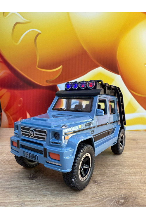 Mercedes G63 Müzikli Işıklı Lüks Jeep Açılan Kapılar Brabus Mercedes G63 Arazi Aracı Kırılmaz 17Cm