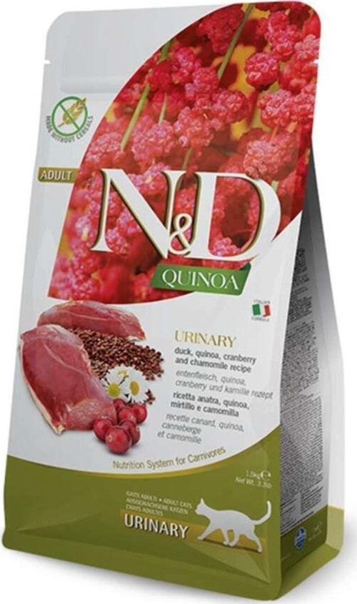 Quinoa Tahılsız Urinary Ördek Kedi Maması, 1,5 Kg