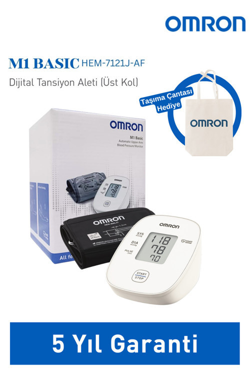 M1 Basic Üst Koldan Dijital Tansiyon Aleti – Tek Tuşla Ölçüm, 5 Yıl Garantili + Taşıma Çanta Hediye