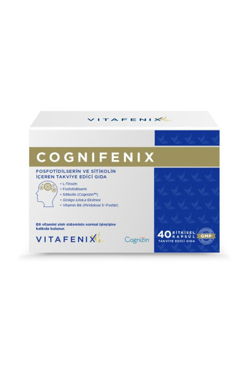 Cognifenix Fosfotidilserin ve Sitikolin İçeren Takviye Edici Gıda 40 Kapsül