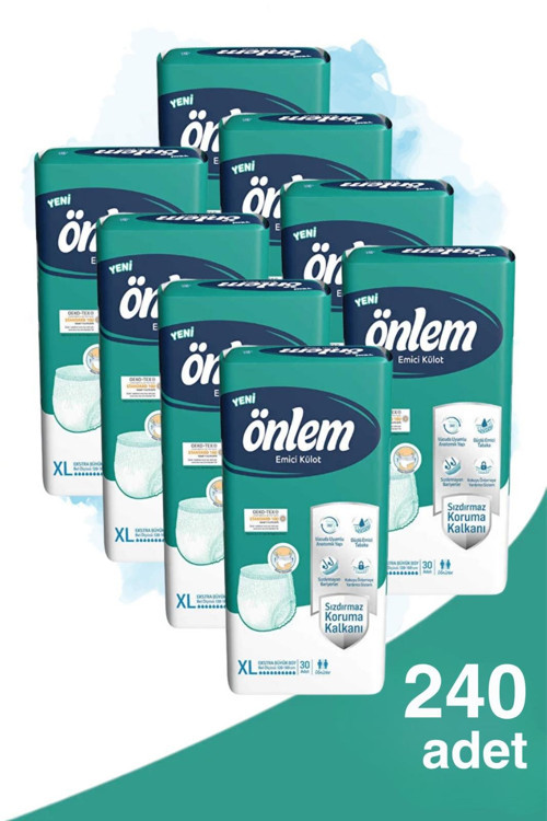 Yetişkin Emici Külot Bezi Büyük Boy ( X Large ) 30 lu x 8 Adet