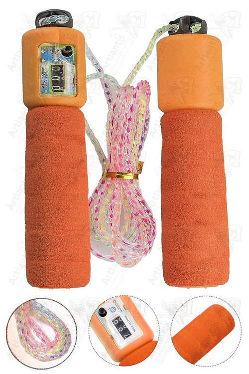 Atlama İpi Ayarlanabilir Sayaçlı Plastik İpli 1 Adet Ayarlı Göstergeli Atlama İpi Evde Spor İpi Sünger Tutamaç Egzersiz