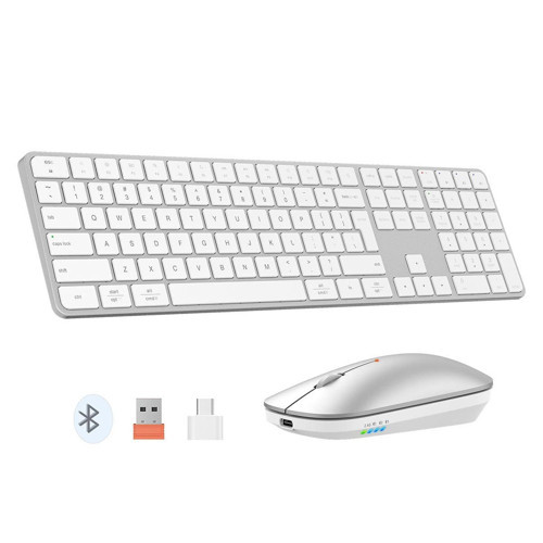 iKey C230 Beyaz Ultra İnce Kablosuz Türkçe Klavye-Mouse Seti