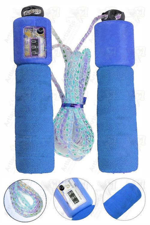 Atlama İpi Ayarlanabilir Sayaçlı Plastik İpli 1 Adet Ayarlı Göstergeli Atlama İpi Evde Spor İpi Sünger Tutamaç Egzersiz