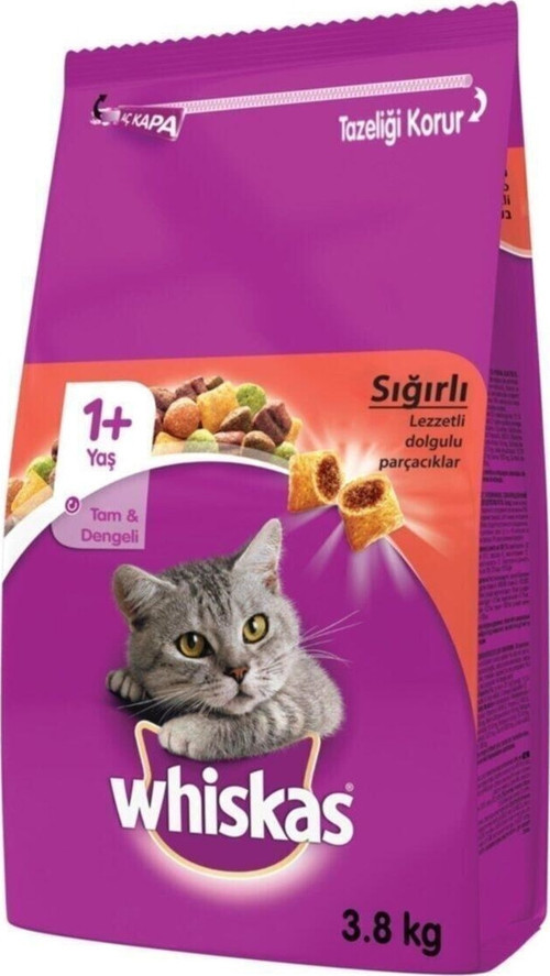 Whıskas Kuru Mama Sıgırlı 3.8Kg