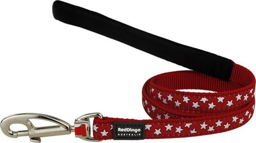 Reddingo Kırmızı Üzerine Beyaz Yıldızlı Köpek Uzatma S 15mm /1.2M