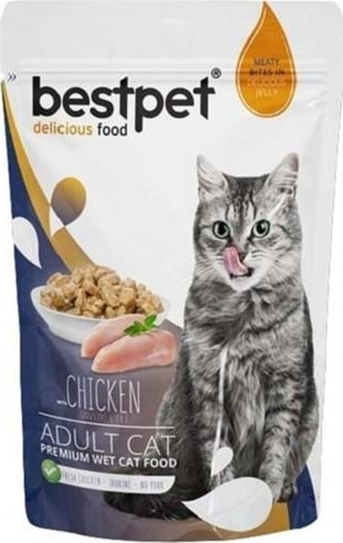 Adult Jelly Pouch Tavuklu Kedi Mama 85 gr
