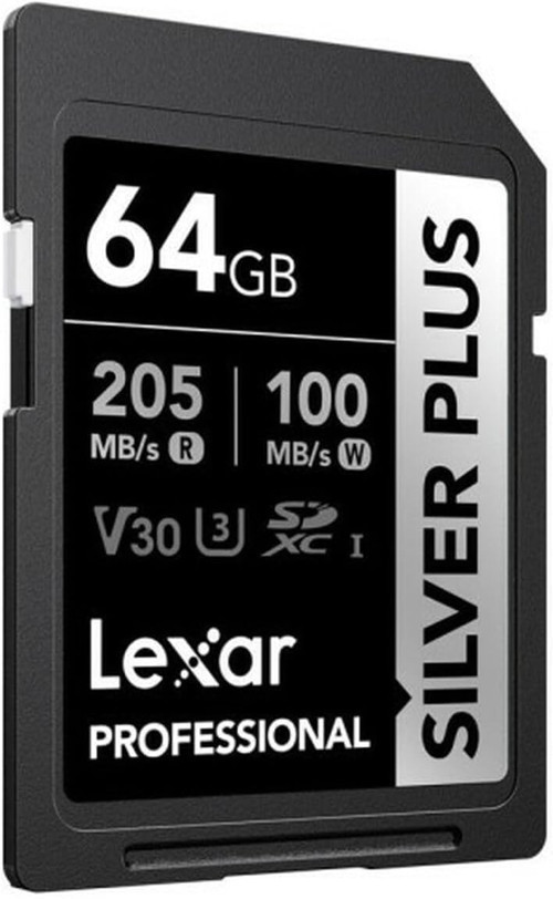 64Gb Silver Plus Sd Uhsi V30 U3 205Mb/S Hafıza Kartı
