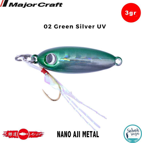 Nano Aji Metal 3.0gr 19mm #02 Green Silver UV