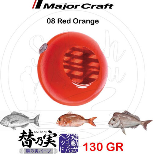 TM-Head Slider Tai Rubber Jig 130gr #08 Red Orange