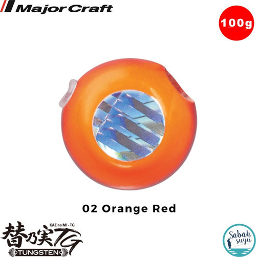 TMTG-Head Tungsten Slider Tai Rubber Jig 100gr #02 Orange Red