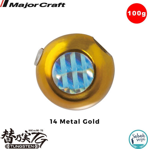 TMTG-Head Tungsten Slider Tai Rubber Jig 100gr #14 Metal Gold