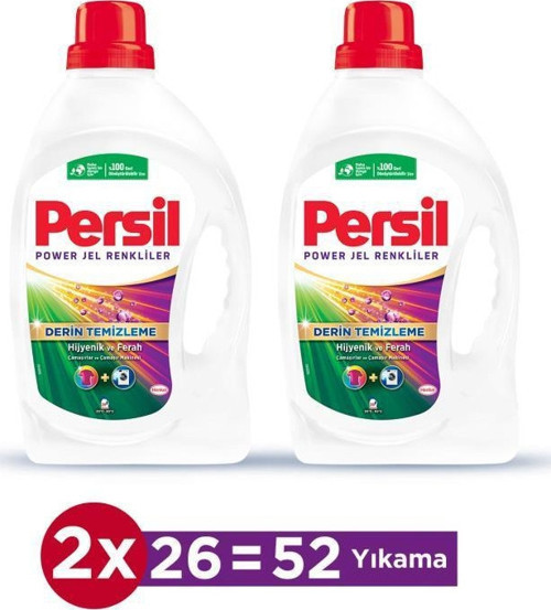 Sıvı Çamaşır Deterjanı 2 x 1690ml (52 Yıkama) Color