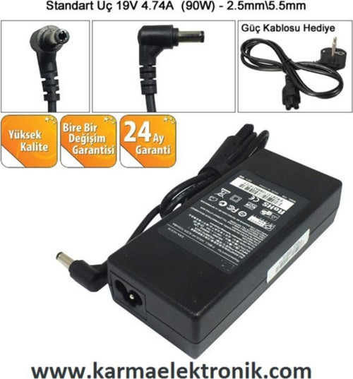 Exper Style Box Uyumlu Notebook Adaptör, Şarj Cihazı (90W - 19V 4.74A)