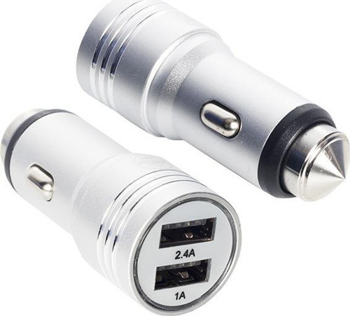 POWERWAY X-633 ÇİFT USBLİ 3.1 AMPER METAL ÇAKMAKLIK ARAÇ ŞARJ CİHAZI