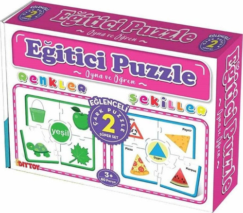 Eğitici Çark Puzzle Renkler Ve Şekiller