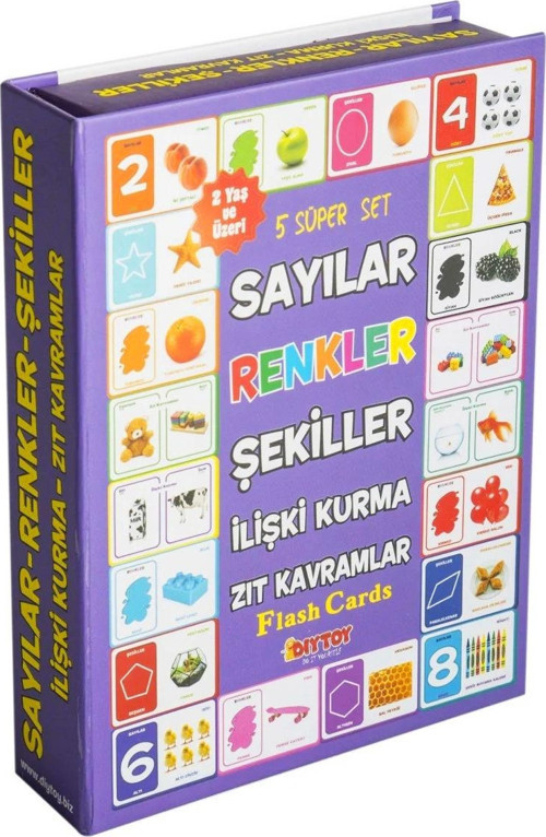 Sayılar Renkler Şekiller Ilişki Kurma Zıt Kavramlar 5 Süper Set