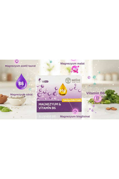 Magnezyum & Vitamin B6 Takviye Edici Gıda 60 Tablet - Enerji Desteği, Kas Ve Sinir Sağlığı