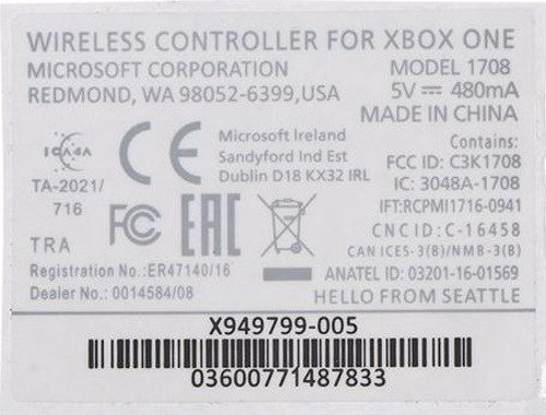 Xbox One Elite Xbox One Kol Etiketi Kol Tamiri Yedek Parça XBOX Kol Sticker Beyaz