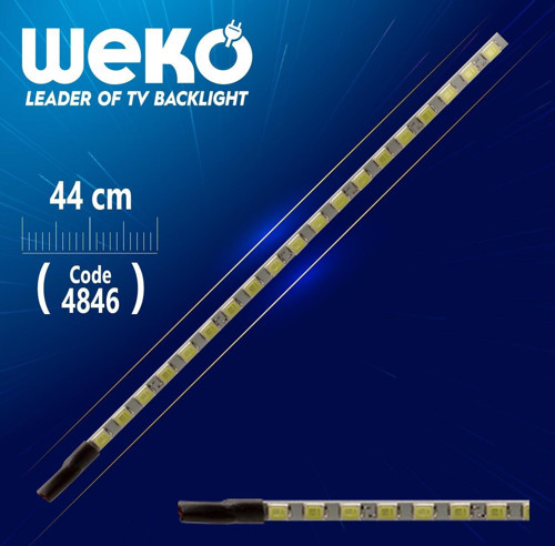 20 UNİVERSAL MONİTÖR E-LED 75 LEDLİ (2835) 440MM 12V ÇİFT LED+SÜRÜCÜ+KABLO TAKIM