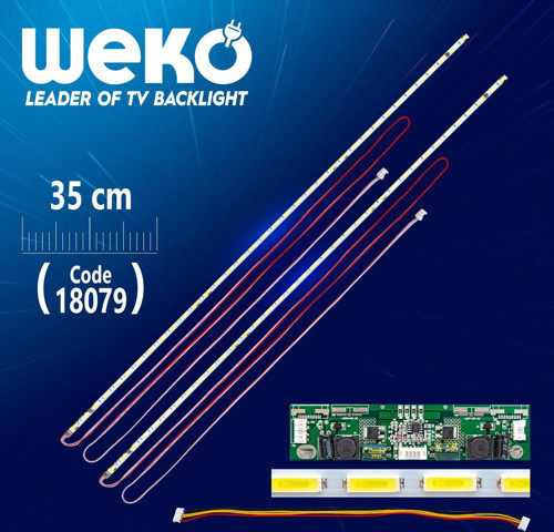 32 UNİVERSAL E-LED 36 LEDLİ (7020) 350MM 360-450MA 36-39V ÇİFT LED+SÜRÜCÜ+KABLO TAKIM (WK-1366)