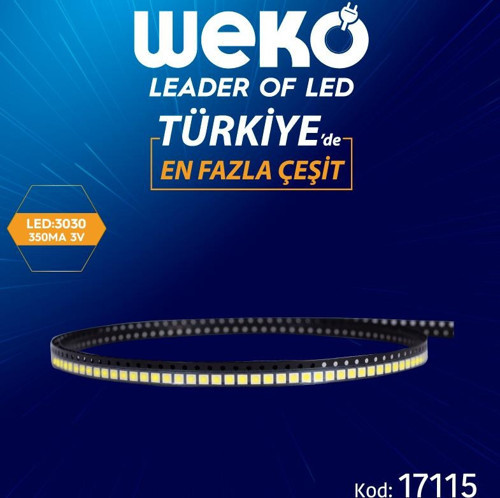 LEDBAR LEDLERİ 3030 350 MA 3V (BÜYÜK EKSİ KÜÇÜK ARTI)