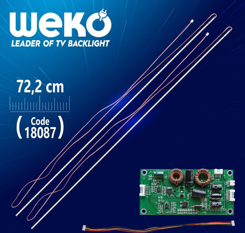65 UNİVERSAL E-LED 90 LEDLİ (7020) 722MM 360-450MA 90-93V ÇİFT LED+SÜRÜCÜ+KABLO TAKIM (WK-1374)