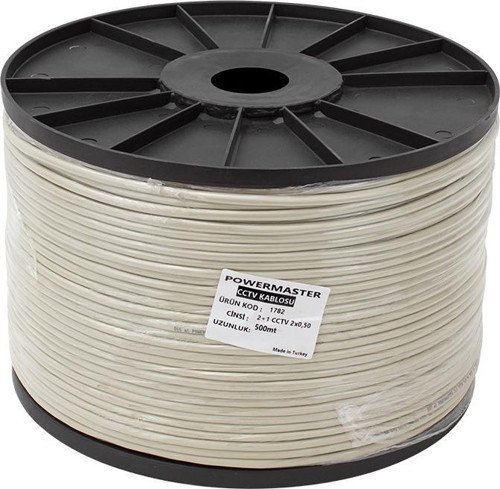 BAKIR (CU) 2+1 2 X 0.50 MM CCTV KAMERA KABLOSU CCTV (500 METRE)