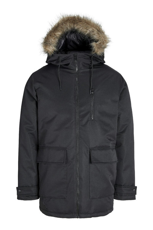 Jack & Jones JJCHARLIE Detachable Faux Fur Parka Erkek Kürk Detaylı Parka - Şık ve Fonksiyonel