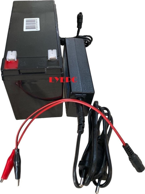 Pilsan Uyumlu 12 Volt Aküler Için + 3.5 Amper Şarj Şarj Adaptör+Akü Set