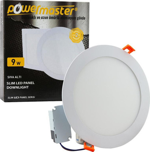9 WATT 3000K 130 MM SIVA ALTI GÜNIŞIĞI YUVARLAK SLIM LED-ECO SPOT PANEL