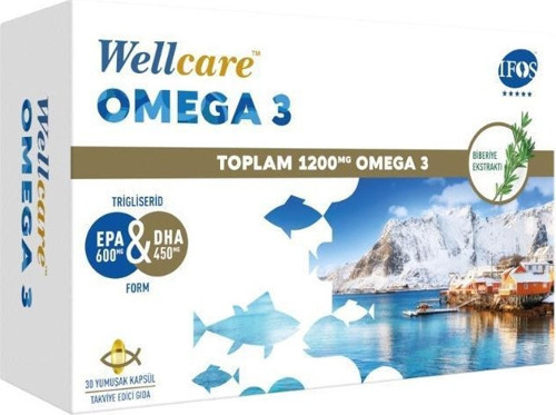 Omega3 Biberiye Ekstraktlı Balık Yağı 30 Yumuşak Kapsül