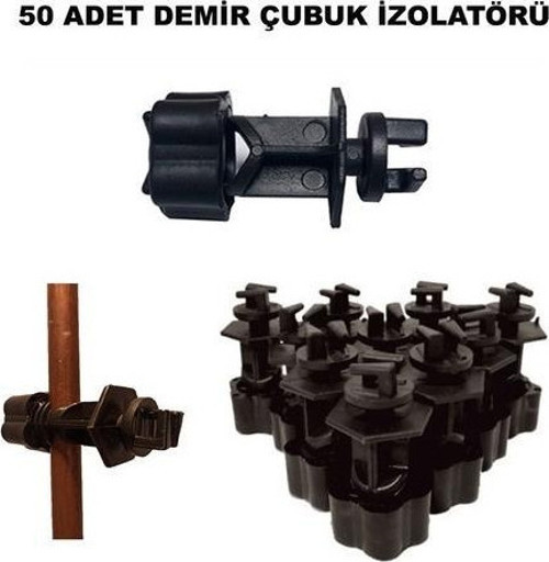 Elektrikli Çit Sistemi Demir Direk İzolatörü 50 Adet