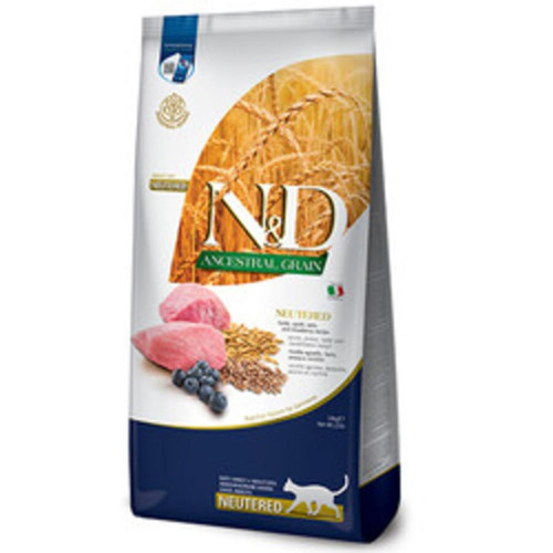 Ancestral Grain Düşük Tahıllı Kuzu Etli ve Yaban Mersinli 10 Kg Kısırlaştırılmış Yetişkin Kedi Maması