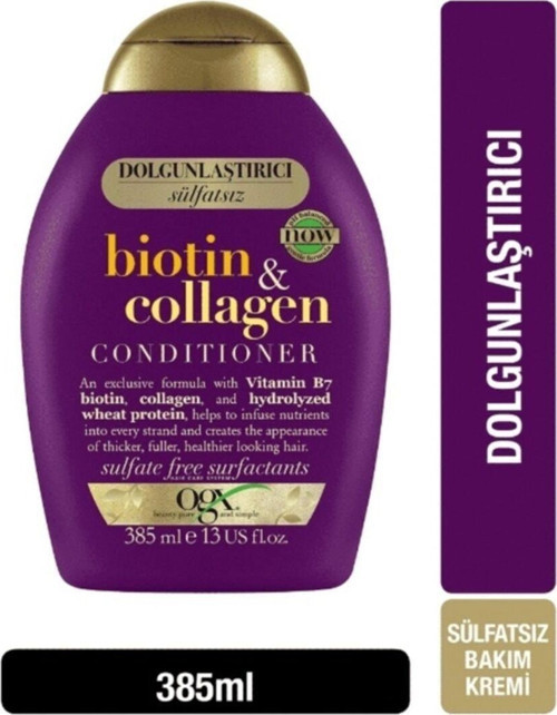 Biotin & Collagen Ince Telli Saçlar Için Hacim Veren Sülfatsız Saç Kremi 385Ml