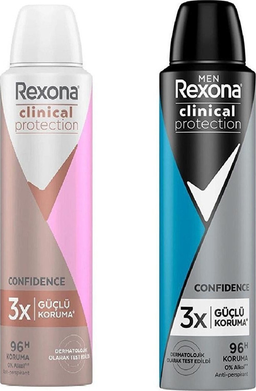 Clinical Protection Kadın Sprey Deodorant- Erkek Sprey Deodorant 2Li Fırsat 2X150Ml