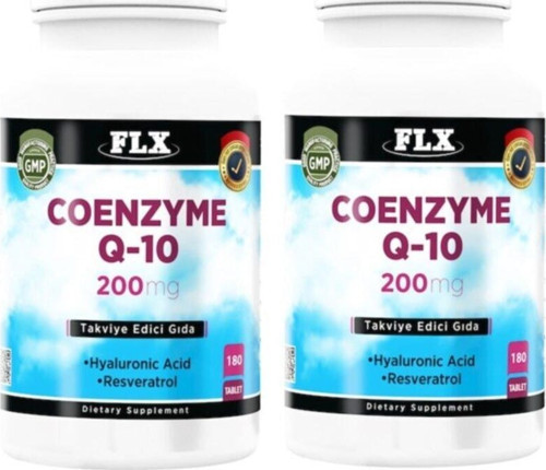 Coenzyme Q-10 200 Mg Hyaluronik Asit 180 Tablet X 2 Kutu