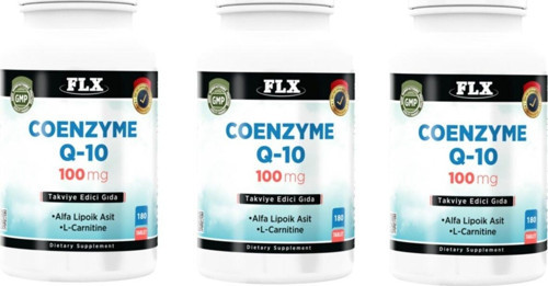 Coenzyme Q10 Koenzim Alfa Lipoik Asit L-Karnitin 100 Mg 180 Tablet X 3 Kutu