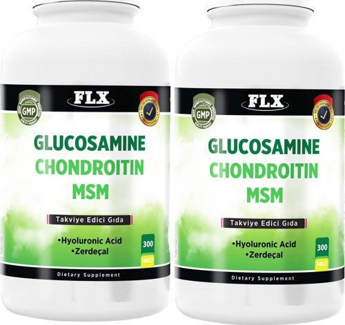 Glukozamin Kondroitin Msm Hyaluronic Acid Zerdeçal 300 Tablet X 2 Kutu-600 Tablet