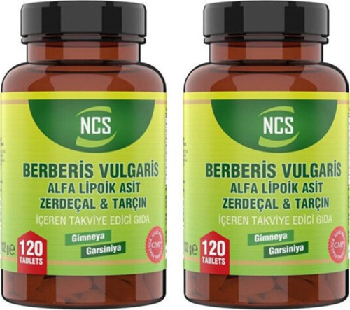 Berberis Vulgaris Alfa Lipoik Asit Zerdeçal 120 Tablet X 2 Kutu
