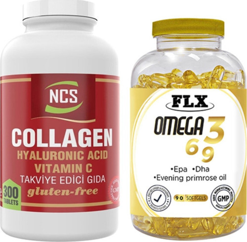 Collagen C Vitamini 300 Tablet & Flx Omega 3-6-9 90 Tablet