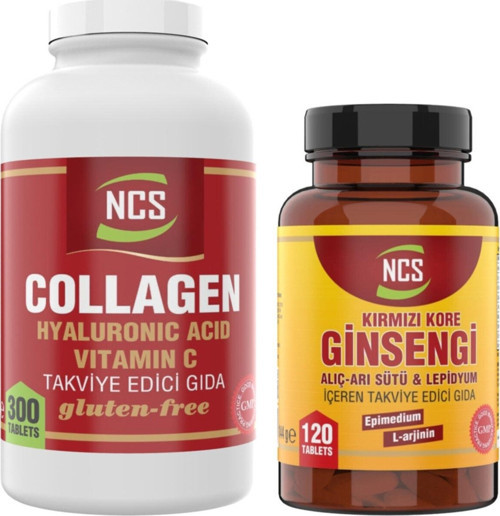 Collagen Hyaluronic Acid 300 Tablet Kırmızı Ginseng 120 Tablet