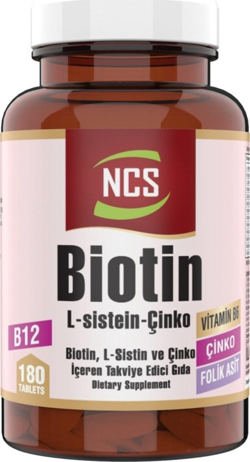 Biotin L-Sistin Vitamin B6 Folik Asit Vitamin B12 L Metiyonin 180 Tablet