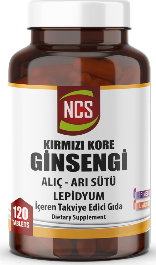 Korean Red Ginseng 120 Tablet Alıç Arı Sütü Coenzyme Maca Root L Arginin